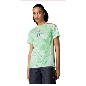 Adidas Italia Jersey Green Italy National Soccer Team Retro JF0600 Womens small